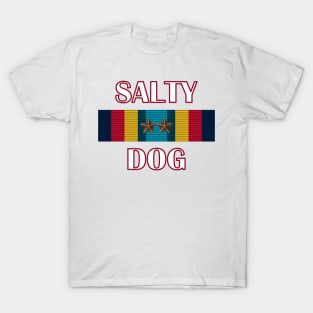 Navy Salty Dog Sea Service Ribbon T-Shirt
